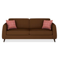 Adorn India Harlem 3 Seater Sofa (Brown)(3 Year Warranty)