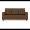 Adorn India Darcy 3 Seater Sofa (Brown) (3 Year Warranty)