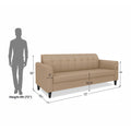 Adorn India Rio Elegant 3 Seater Sofa (Beige) (3 Year Warranty)