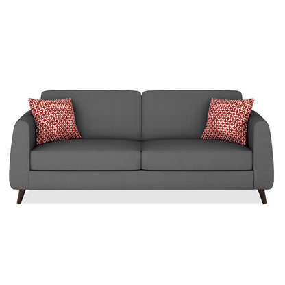 Adorn India Harlem 3 Seater Fabric Sofa (Grey)