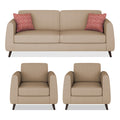 Adorn India Harlem 5 Seater 3-1-1 Sofa Set (Beige) (3 Year Warranty)