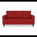Adorn India Darcy 3 Seater Sofa (Red) (3 Year Warranty)