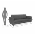 Adorn India Rio Elegant 3 Seater Sofa (Grey) (3 Year Warranty)