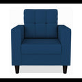 Adorn India Darcy 1 Seater Sofa (Blue) (3 Year Warranty)