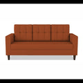 Adorn India Darcy 3 Seater Sofa (Rust) (3 Year Warranty)