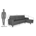 Darcy L Shape 6 Seater Sofa Set (RHS) (Grey)