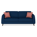 Adorn India Harlem 3 Seater Sofa (Blue) (3 Year Warranty)