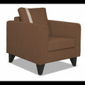 Adorn India Chandler Plus 1 Seater Sofa (Brown) (3 Year Warranty)