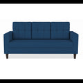 Adorn India Darcy 3 Seater Sofa (Blue) (3 Year Warranty)