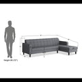 Rio Elegant L Shape 6 Seater Sofa Set (RHS) (Grey)
