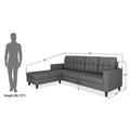 Darcy L Shape 6 Seater Sofa Set (LHS) (Grey)