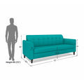 Adorn India Rio Elegant 3 Seater Sofa (Aqua Blue) (3 Year Warranty)