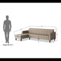 Rio Elegant L Shape 6 Seater Sofa Set (Lhs) (Beige)