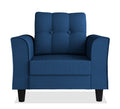 Adorn India Maddox Tufted 1 Seater Sofa (Blue) (3 Year Warranty)