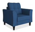 Adorn India Maddox Tufted 1 Seater Sofa (Blue) (3 Year Warranty)