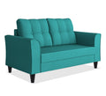 Adorn India Maddox Tufted 2 Seater Sofa (Aqua Blue) (3 Year Warranty)