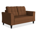 Adorn India Maddox Tufted 2 Seater Sofa (Brown) (3 Year Warranty)