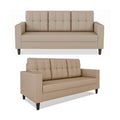 Adorn India Darcy 3+1+1 5 Seater Sofa Set (Beige) (3 Year Warranty)