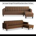Rio Elegant L Shape 6 Seater Sofa Set (RHS) (Brown)