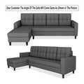 Darcy L Shape 6 Seater Sofa Set (LHS) (Grey)