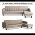 Rio Elegant L Shape 6 Seater Sofa Set (RHS) (Beige)