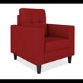 Adorn India Darcy 1 Seater Sofa (Red) (3 Year Warranty)