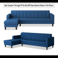 Rio Elegant L Shape 6 Seater Sofa Set (LHS) (Blue)