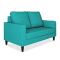 Adorn India Chandler Decent 2 Seater Sofa (Aqua Blue) (3 Year Warranty)