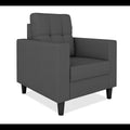 Adorn India Darcy 1 Seater Sofa (Grey) (3 Year Warranty)
