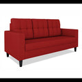 Adorn India Darcy 3 Seater Sofa (Red) (3 Year Warranty)