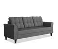 Adorn India Maddox Tufted 3 Seater Sofa (Grey) (3 Year Warranty)