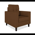 Adorn India Darcy 1 Seater Sofa (Brown) (3 Year Warranty)