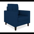 Adorn India Darcy 1 Seater Sofa (Blue) (3 Year Warranty)