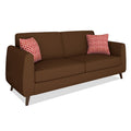 Adorn India Harlem 3 Seater Sofa (Brown)(3 Year Warranty)