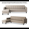 Rio Elegant L Shape 6 Seater Sofa Set (Lhs) (Beige)
