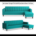 Rio Elegant L Shape 6 Seater Sofa Set (RHS) (Aqua Blue)