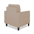 Adorn India Darcy 1 Seater Sofa (Beige) (3 Year Warranty)