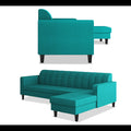 Rio Elegant L Shape 6 Seater Sofa Set (RHS) (Aqua Blue)