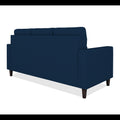 Adorn India Darcy 3 Seater Sofa (Blue) (3 Year Warranty)