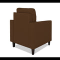Adorn India Darcy 1 Seater Sofa (Brown) (3 Year Warranty)