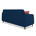 Adorn India Harlem 3 Seater Sofa (Blue) (3 Year Warranty)