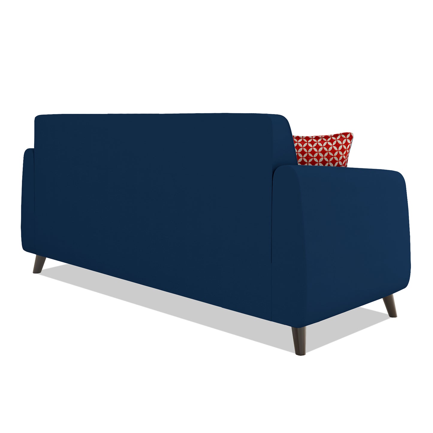 Adorn India Harlem 3 Seater Fabric Sofa (Blue)