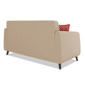 Adorn India Harlem 3 Seater Sofa (Beige) (3 Year Warranty)