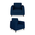 Adorn India Harlem 5 Seater 3-1-1 Sofa Set (Blue)(3 Year Warranty)