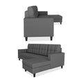 Darcy L Shape 6 Seater Sofa Set (RHS) (Grey)