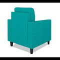 Adorn India Darcy 1 Seater Sofa (Aqua Blue) (3 Year Warranty)