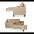 Chandler Plain L Shape 6 Seater Sofa Set Lhs (Beige)