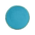 Adorn India Macolm Round 1 Seater Ottoman Pouffe Tufted Pattern with Velvet Suede Fabric (Aqua Blue)