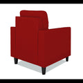 Adorn India Darcy 1 Seater Sofa (Red) (3 Year Warranty)
