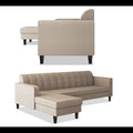 Rio Elegant L Shape 6 Seater Sofa Set (Lhs) (Beige)